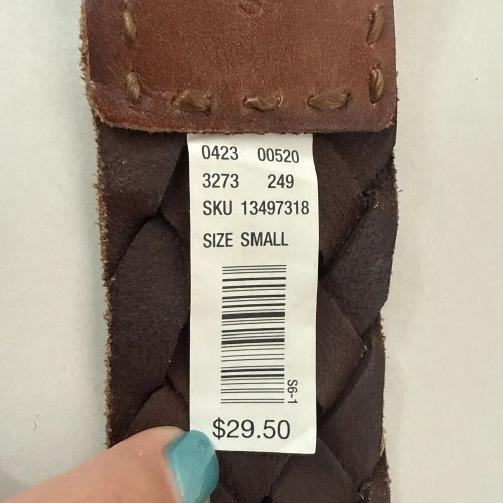 American Eagle Outfitters Braided Belt Genuine Leather Size Small NWT